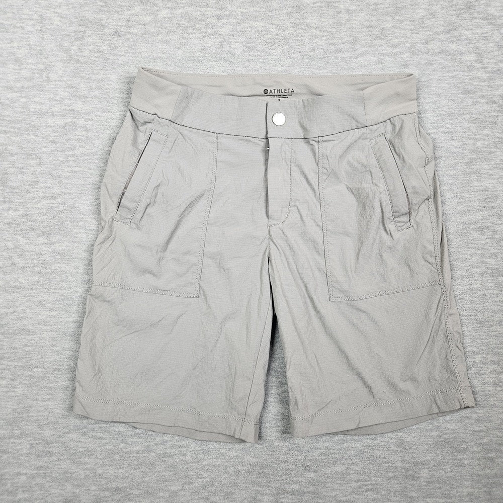 ATHLETA Women's Light Gray Outdoork Hiking Shorts Size 4